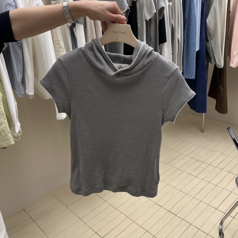 THEPLAN韓國直郵實拍女裝新款休閑推薦職業人氣T恤連帽衫THE PLANT恤圖色1