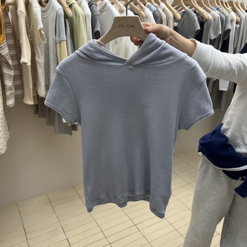THEPLAN韓國直郵實拍女裝新款休閑推薦職業人氣T恤連帽衫THE PLANT恤圖色2