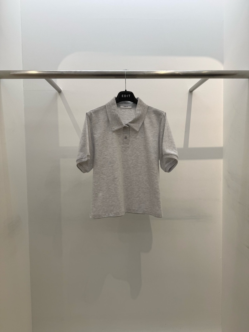 EDIT韓國直郵實拍女士新品人氣推薦26春夏職業時尚熱賣T恤EDITT恤圖色2灰白色