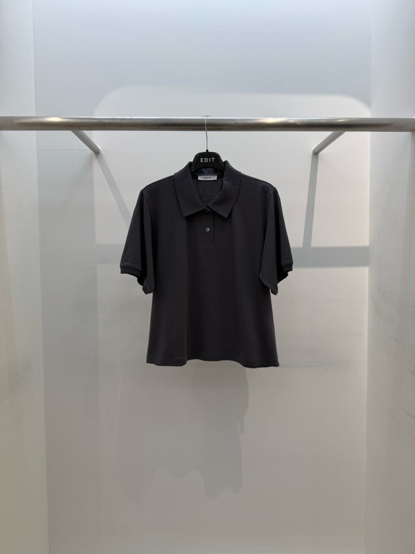 EDIT韓國直郵實拍女士新品人氣推薦26春夏職業時尚熱賣T恤EDITT恤圖色4墨色