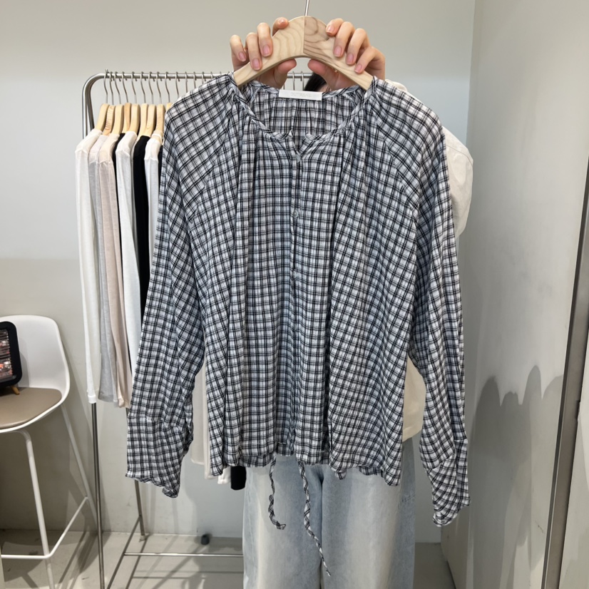 OUTRENE韓國東大門直郵女裝新款休閑熱賣職業時尚襯衫蕾絲衫OUTRENE襯衫/蕾絲衫圖色2