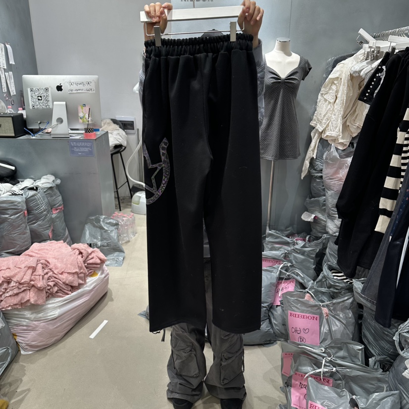 RIBBON韓國東大門代購女裝新款熱賣時尚休閑26春夏休閑褲RIBBON休閑褲