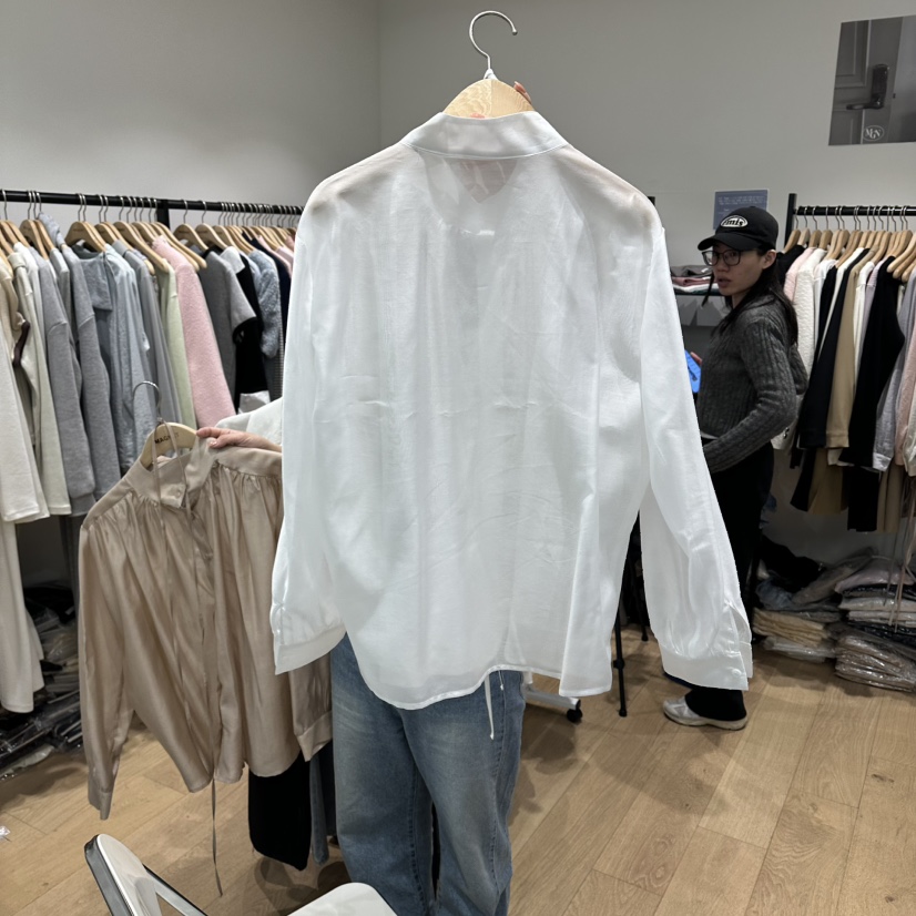 M.G.N韓國代購女裝新品職業人氣時尚襯衫蕾絲衫含腰繩褶皺MAGNET襯衫/蕾絲衫