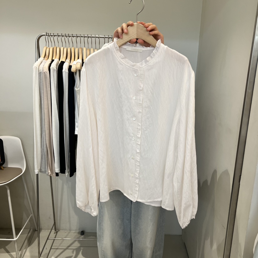 OUTRENE韓國代購女士新品26春夏推薦休閑職業熱賣襯衫蕾絲衫OUTRENE襯衫/蕾絲衫圖色2