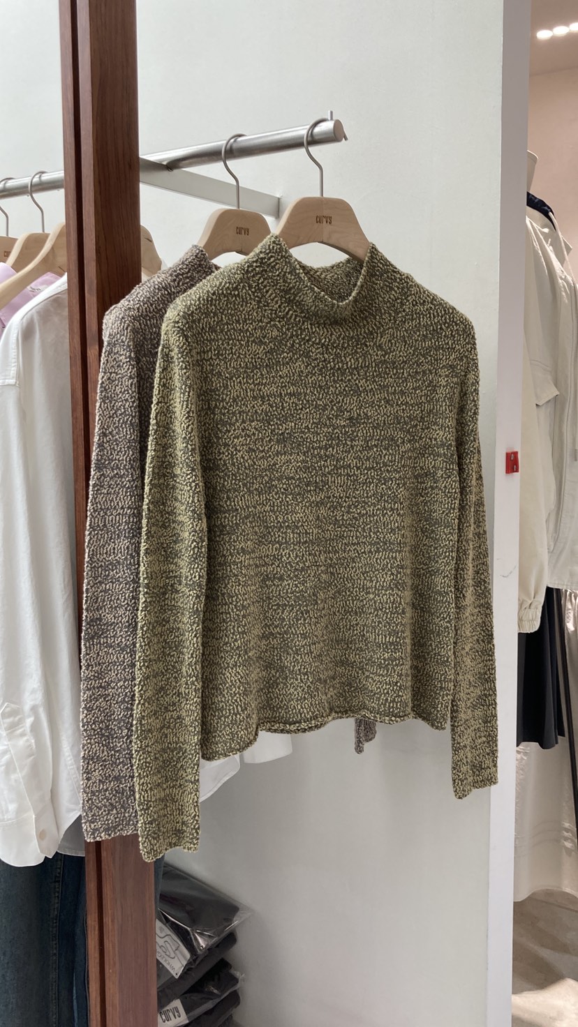 CURVY韓國東大門代購女士新款推薦休閑熱賣人氣針織衫高領棉CURVY針織衫