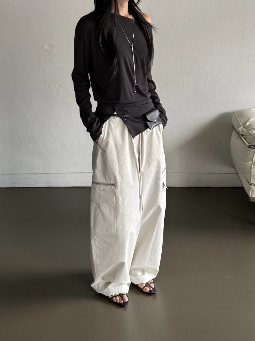 TAUPE韓國直郵實拍女裝新品26春夏時尚熱賣職業休閑褲拉鏈TAUPE休閑褲