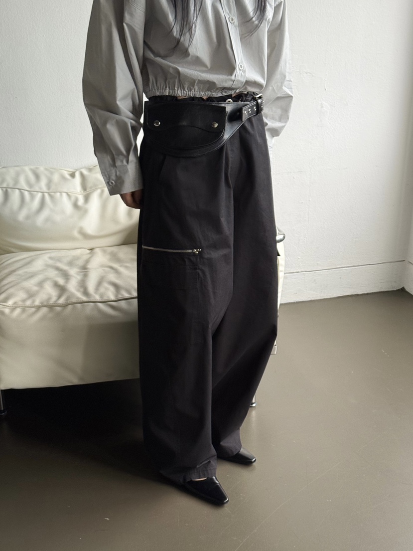 TAUPE韓國直郵實拍女裝新品26春夏時尚熱賣職業休閑褲拉鏈TAUPE休閑褲