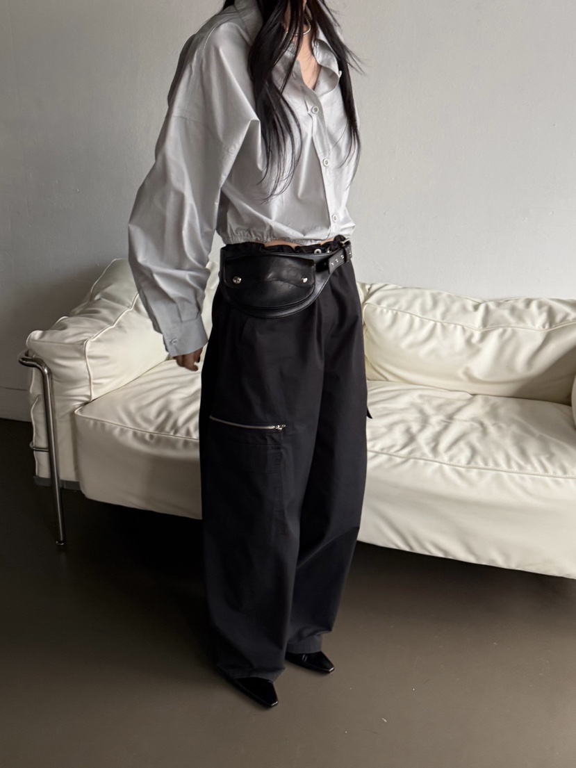 TAUPE韓國直郵實拍女裝新品26春夏時尚熱賣職業休閑褲拉鏈TAUPE休閑褲