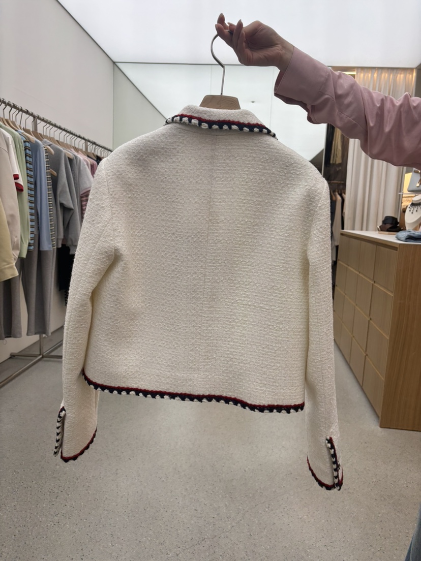 JUJU韓國直郵女裝新款26春夏推薦人氣熱賣真品夾克粗花呢JUJU夾克