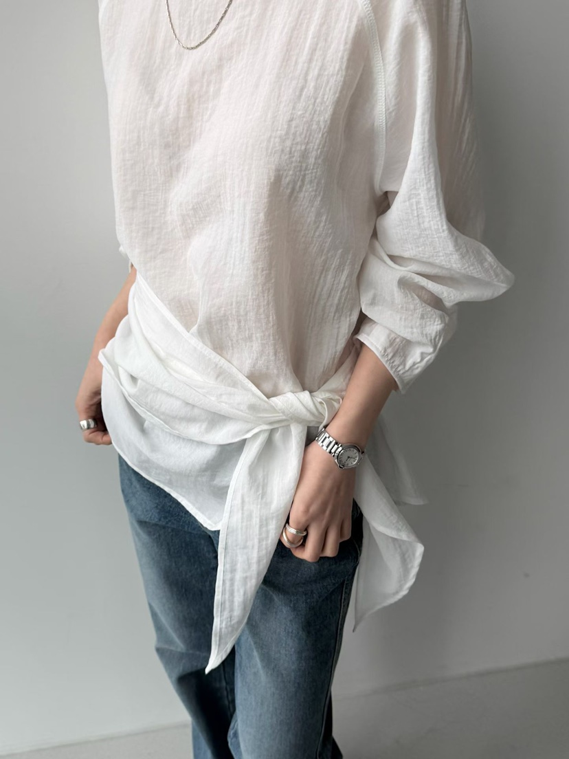 ARKIE/TAF韓國直郵女士新品時尚職業熱賣襯衫蕾絲衫含圍巾ARKIE/TAF襯衫/蕾絲衫