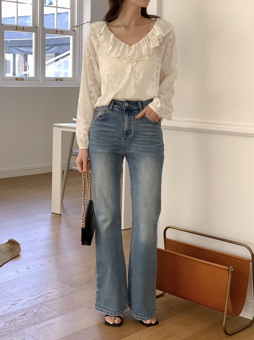 RE:FRESH-L韓國東大門代購女士新品休閑推薦職業人氣牛仔褲RE:FRESH牛仔褲