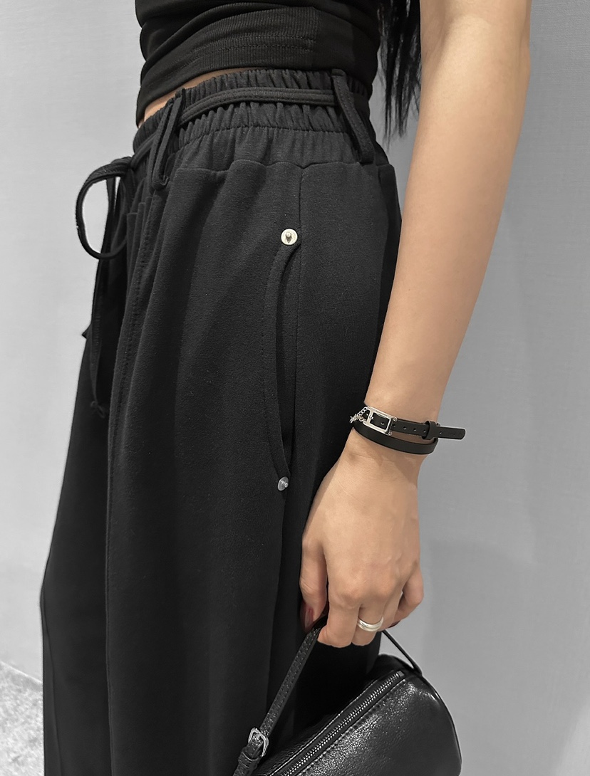 BADCALM韓國代購女裝新品熱賣26春夏推薦休閑休閑褲含腰繩BADCALM休閑褲