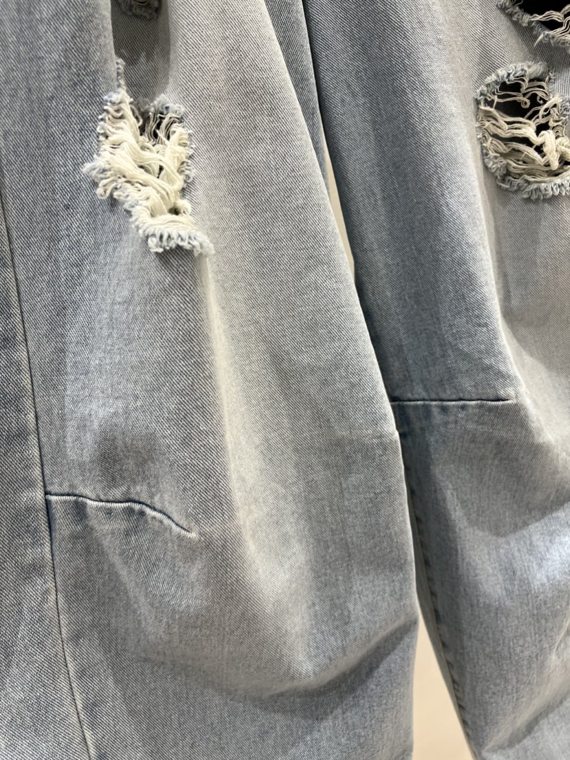 SHIRRING韓國東大門代購女裝新品推薦職業熱賣牛仔褲絎縫SHIRRING牛仔褲