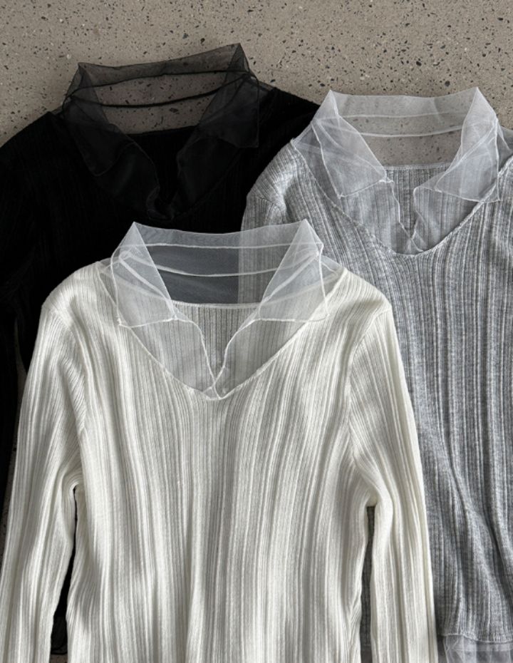 STAY HERE韓國直郵女裝新款熱賣休閑職業真品針織衫蕾絲STAY HERE針織衫