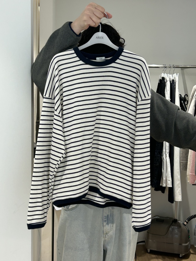 ARKIE/TAF韓國東大門直郵女裝新品職業人氣長袖T恤華夫格ARKIE/TAF長袖T恤圖色3