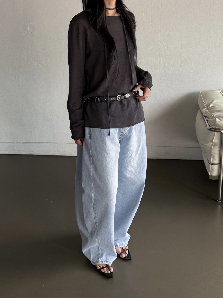 TAUPE韓國直郵實拍女士新款推薦職業熱賣26春夏時尚牛仔褲TAUPE牛仔褲