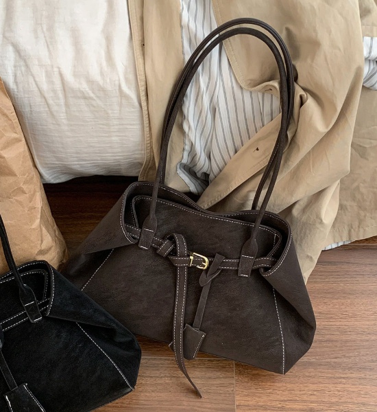 POSH BLUE韓國東大門代購女裝新款推薦單肩斜跨包腰帶麂皮長款POSH BLUE單肩/斜跨包