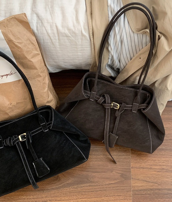 POSH BLUE韓國東大門代購女裝新款推薦單肩斜跨包腰帶麂皮長款POSH BLUE單肩/斜跨包