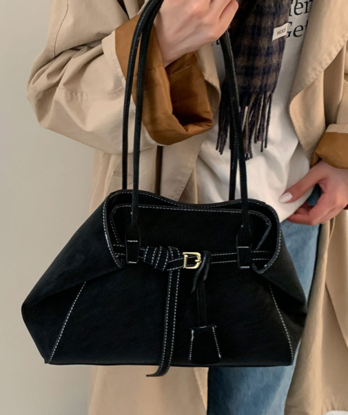 POSH BLUE韓國東大門代購女裝新款推薦單肩斜跨包腰帶麂皮長款POSH BLUE單肩/斜跨包