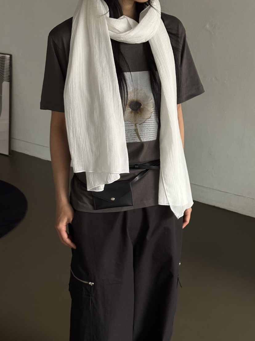 TAUPE東大門代購女裝新款休閑26春夏人氣圍巾披肩透明圍巾TAUPE圍巾/披肩