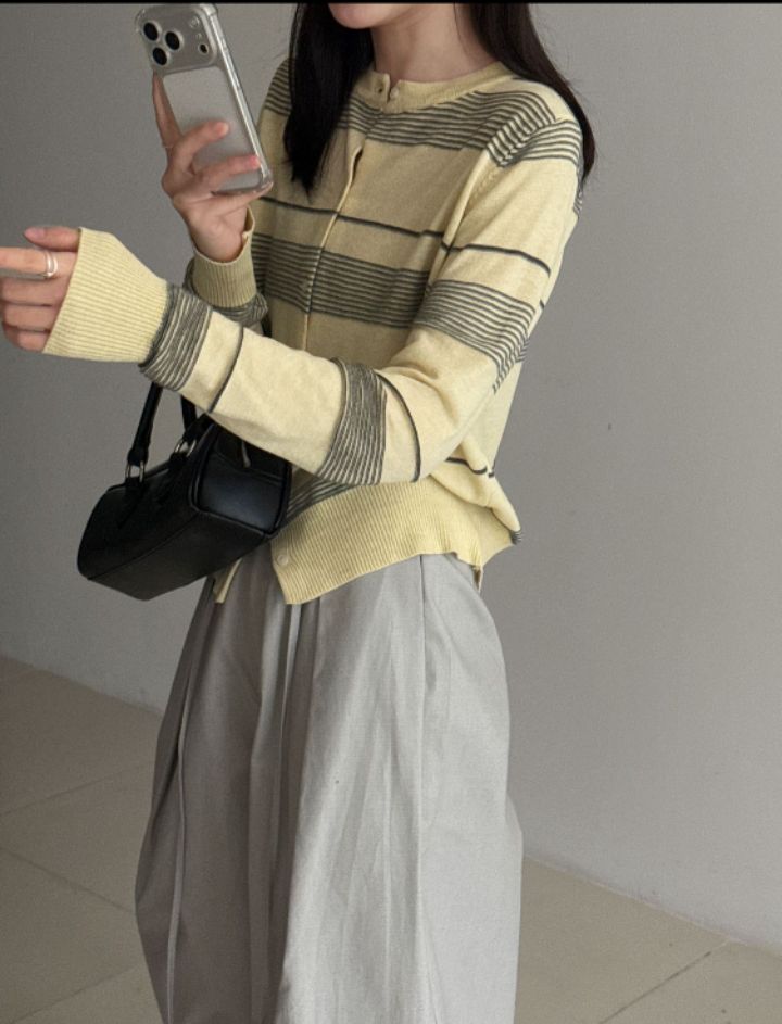 STAY HERE東大門實拍女裝新款時尚熱賣休閑職業26春夏針織衫STAY HERE針織衫