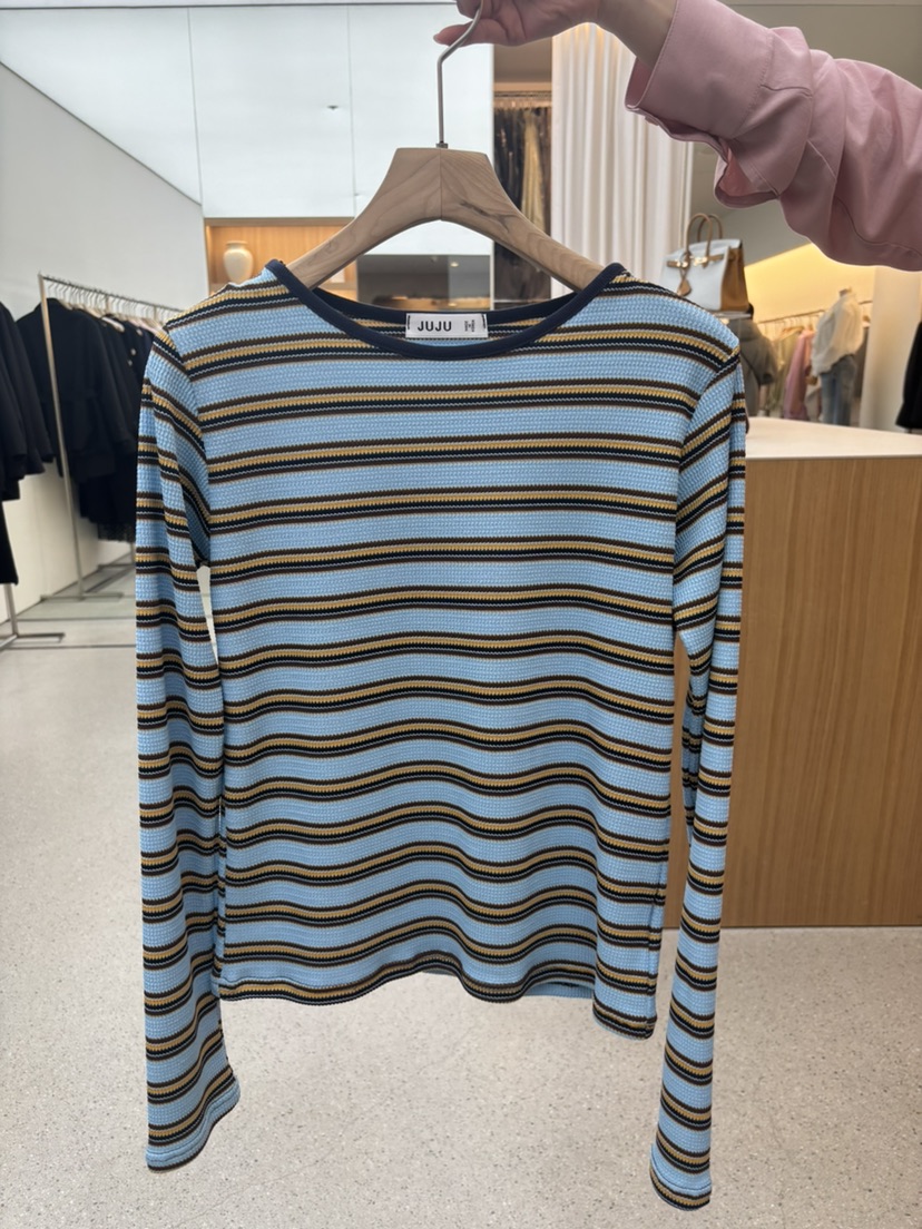 JUJU東大門代購女士新品熱賣職業26春夏休閑人氣推薦長袖T恤JUJU長袖T恤圖色3