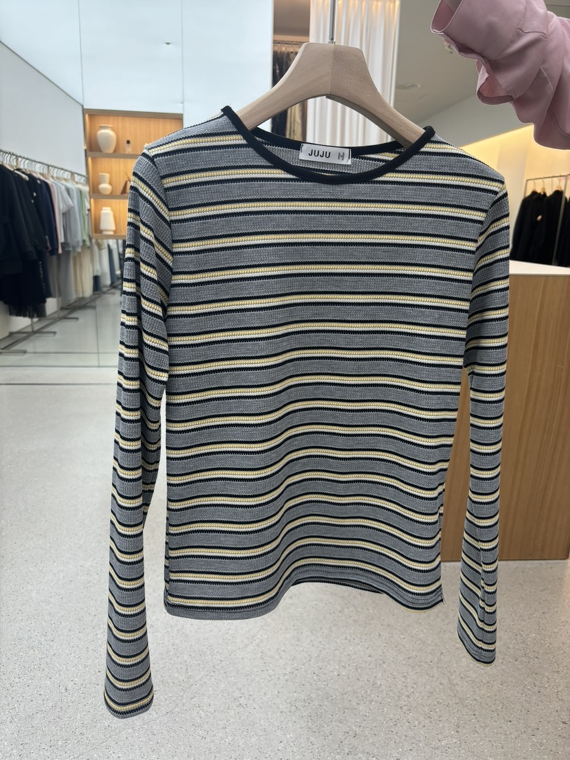 JUJU東大門代購女士新品熱賣職業26春夏休閑人氣推薦長袖T恤JUJU長袖T恤圖色4
