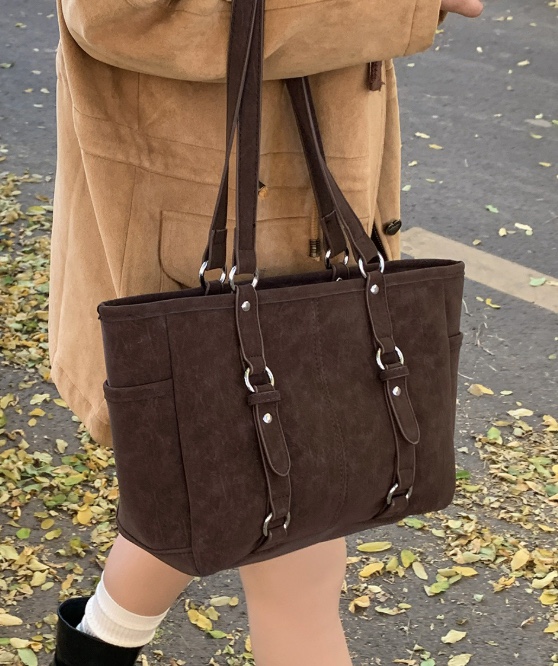 POSH BLUE韓國直郵實拍女裝新款休閑職業單肩斜跨包絨面革POSH BLUE單肩/斜跨包