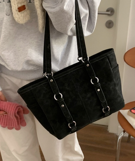 POSH BLUE韓國直郵實拍女裝新款休閑職業單肩斜跨包絨面革POSH BLUE單肩/斜跨包