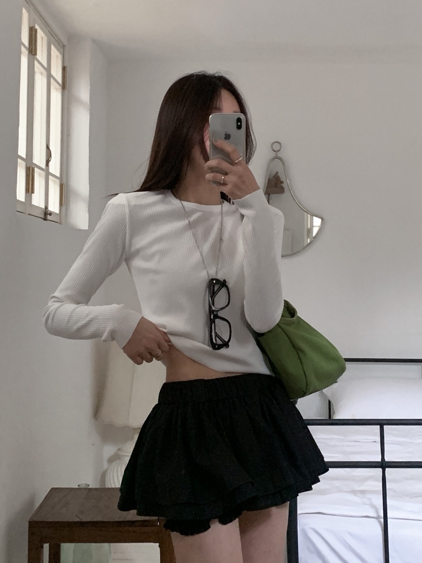 OURWAVE/OUR ROOM韓國直郵女裝新款26春夏時尚真品長袖T恤Our Wave/Our Room長袖T恤