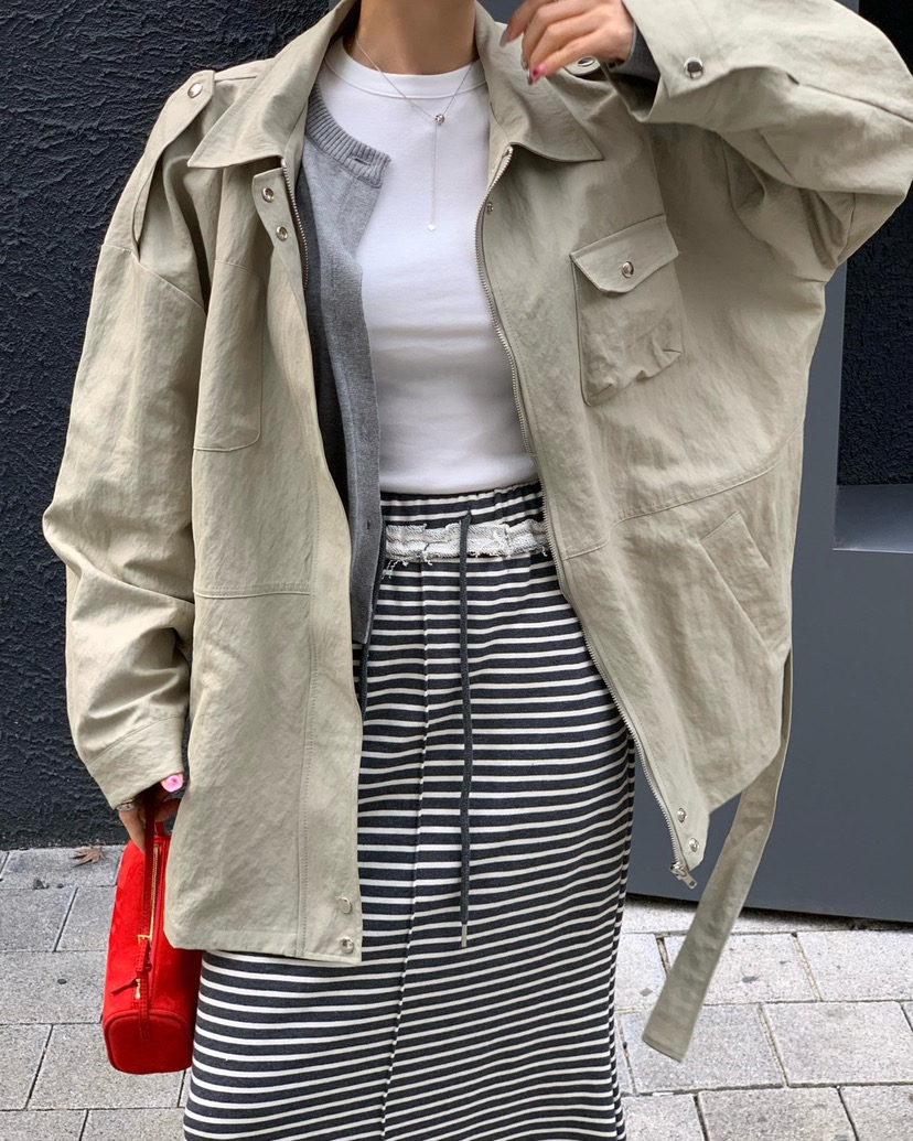 REVE CITE-L韓國東大門直郵女裝新品職業夾克含腰帶涂層REVE CITE-L夾克