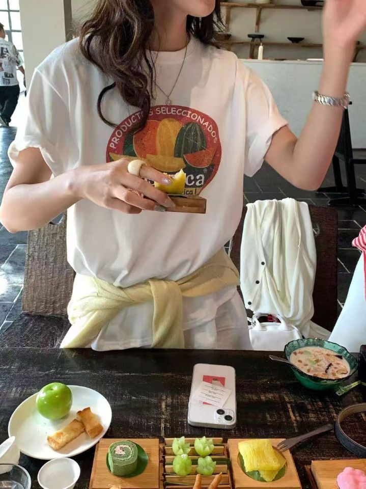 STAY HERE韓國東大門直郵女裝新品職業26春夏時尚休閑T恤STAY HERET恤