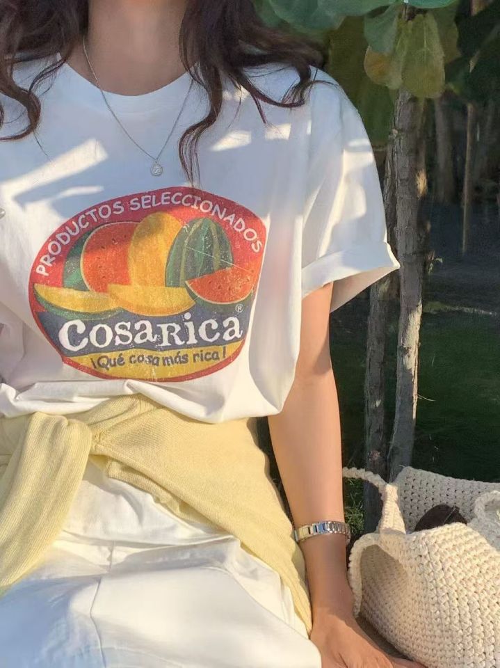 STAY HERE韓國東大門直郵女裝新品職業26春夏時尚休閑T恤STAY HERET恤