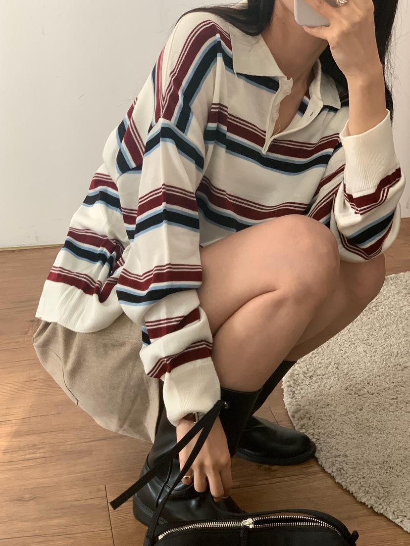 BLEECKER韓國直郵實拍女裝新款時尚熱賣休閑人氣26春夏針織衫BLEECKER針織衫