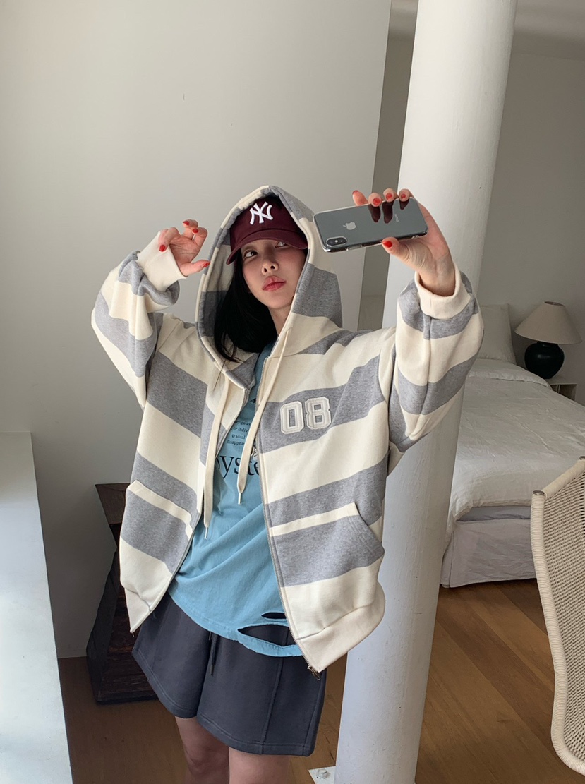 REVE CITE-L東大門實拍女士新品人氣時尚26春夏夾克連帽REVE CITE-L夾克