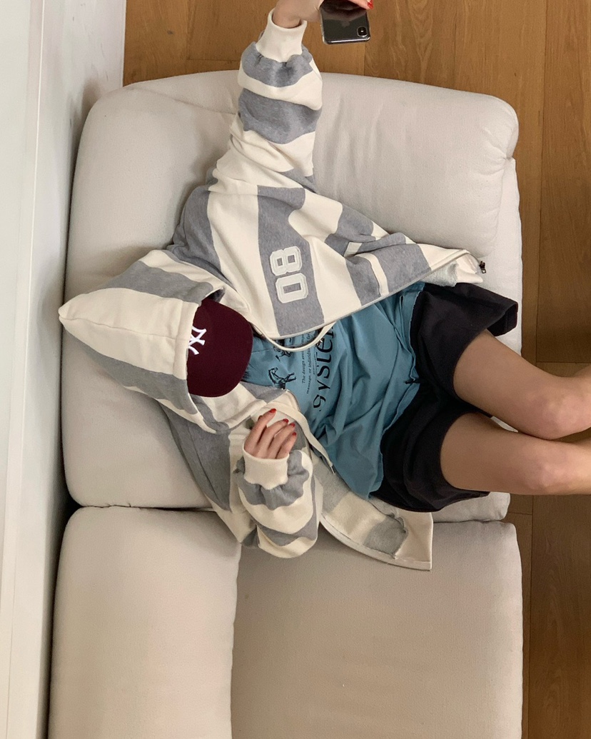 REVE CITE-L東大門實拍女士新品人氣時尚26春夏夾克連帽REVE CITE-L夾克