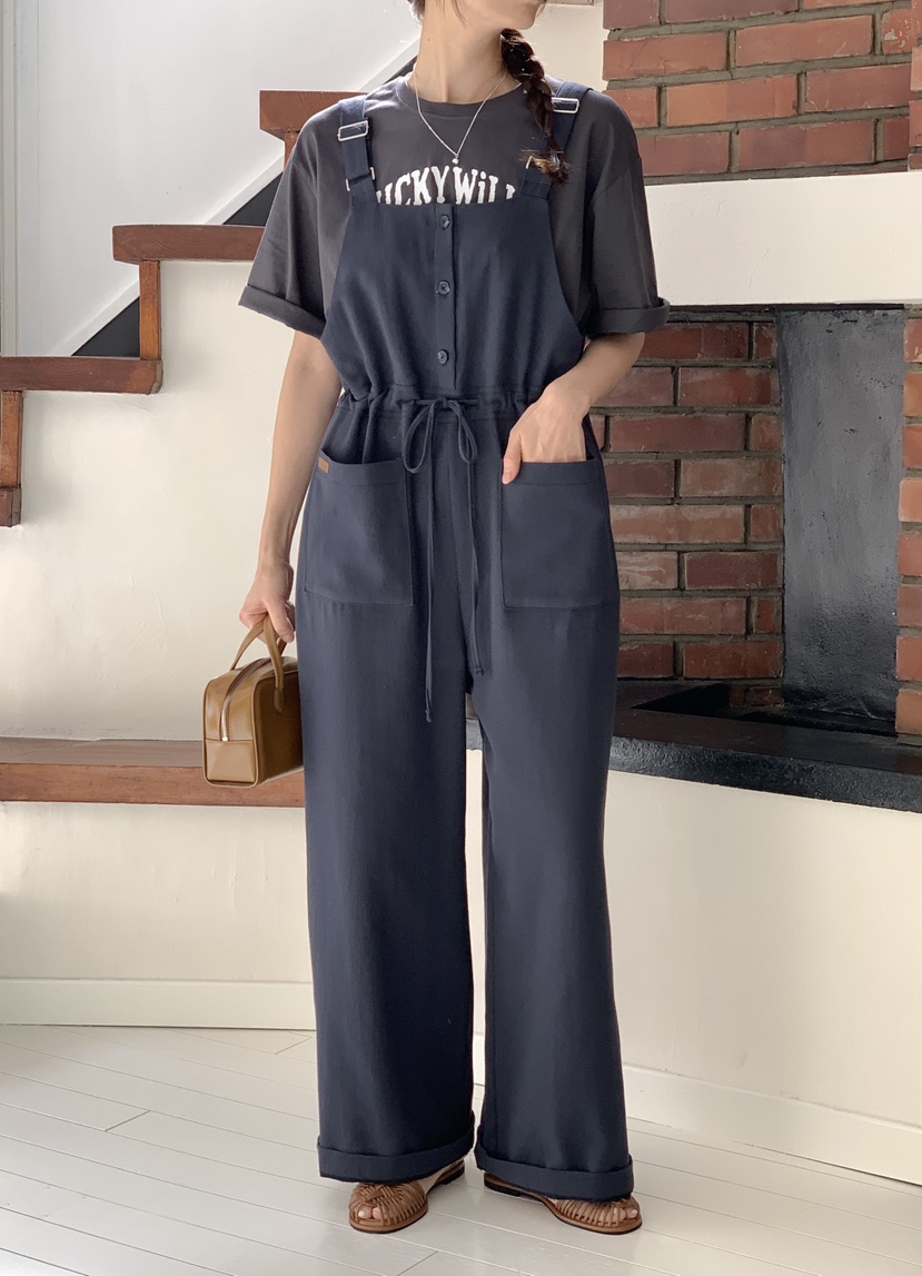 RE:FRESH-L韓國代購女士新款真品時尚人氣26春夏熱賣背帶褲RE:FRESH背帶褲