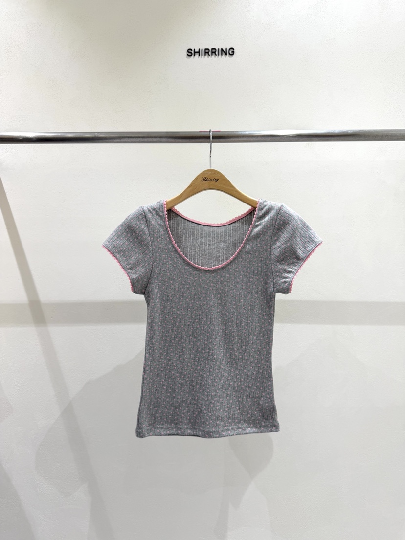 SHIRRING東大門直郵女士新品真品職業熱賣時尚推薦休閑T恤SHIRRINGT恤圖色1