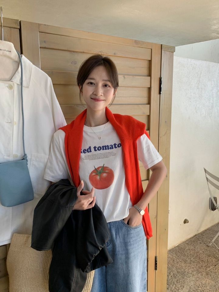 STAY HERE韓國直郵實拍女士新品26春夏推薦熱賣T恤不含披肩STAY HERET恤