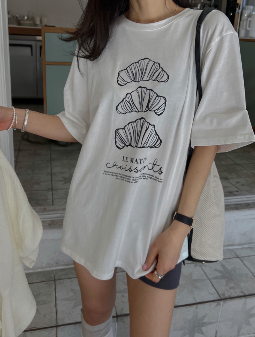 A-CUT韓國直郵女士新品推薦熱賣休閑26春夏時尚職業人氣T恤A-CUTT恤圖色1