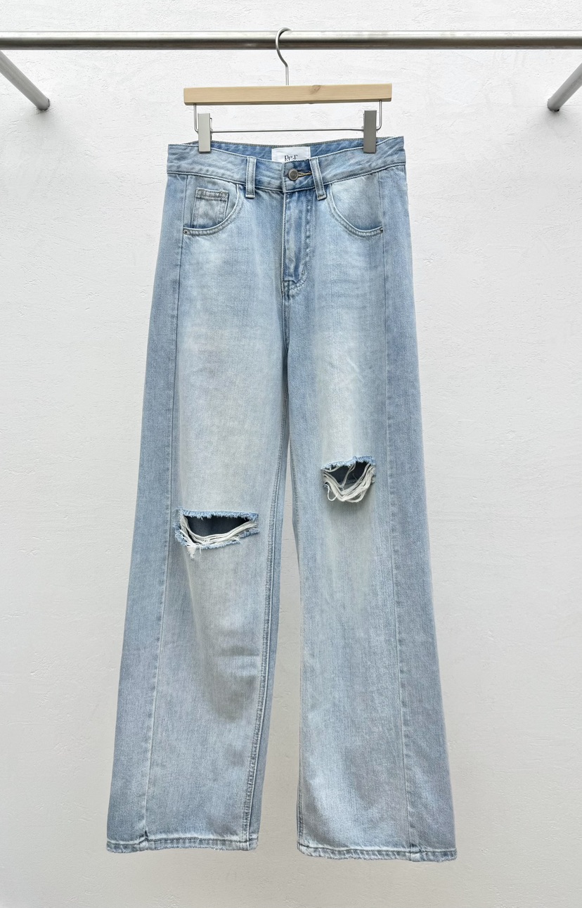 RE:FRESH-L韓國東大門代購女裝新品職業時尚休閑牛仔褲柔軟RE:FRESH牛仔褲圖色1