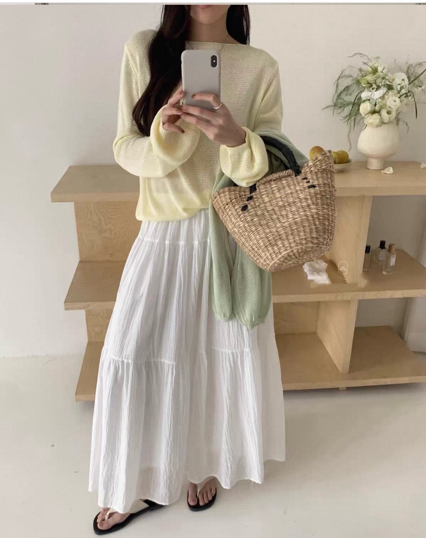 VIVANI韓國東大門直郵女裝新款時尚人氣休閑推薦26春夏長裙VIVANI長裙