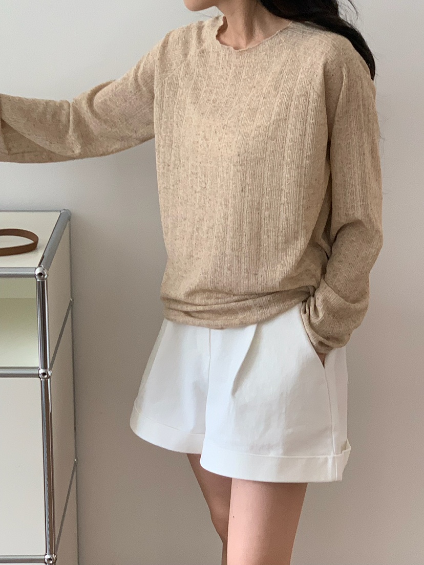 BLEECKER韓國代購女裝新款推薦時尚職業26春夏熱賣長袖T恤BLEECKER長袖T恤