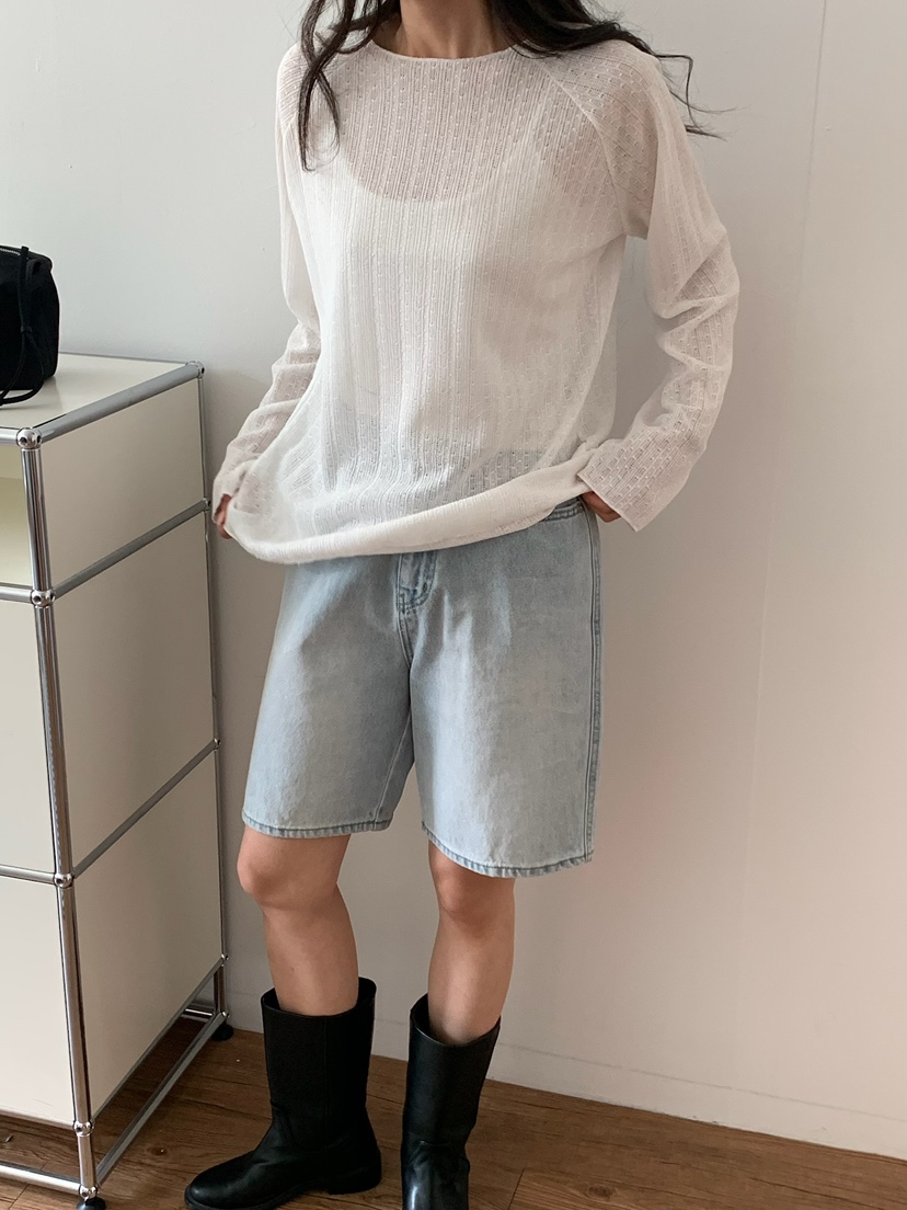 BLEECKER韓國代購女裝新款推薦時尚職業26春夏熱賣長袖T恤BLEECKER長袖T恤