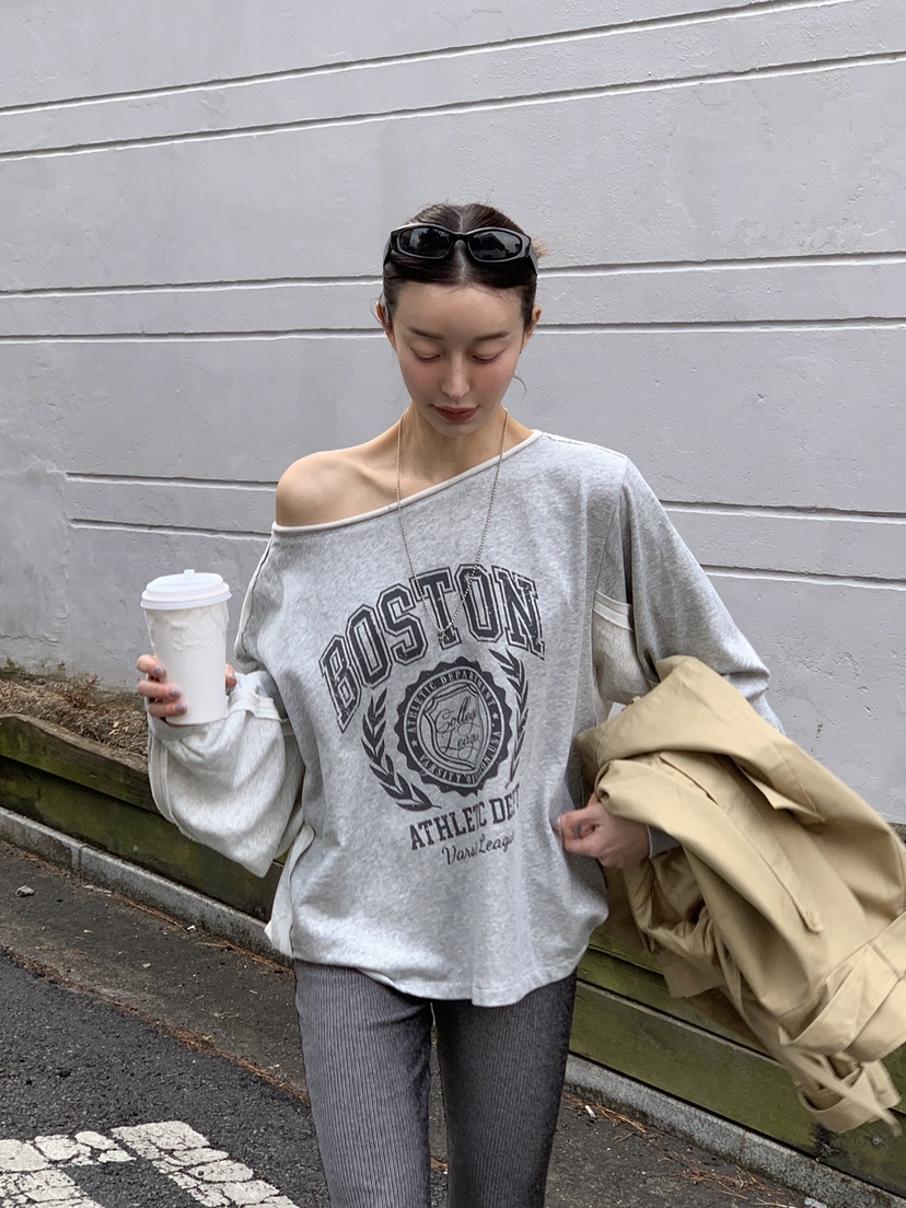 OURWAVE/OUR ROOM韓國代購女士新品推薦時尚休閑長袖T恤Our Wave/Our Room長袖T恤