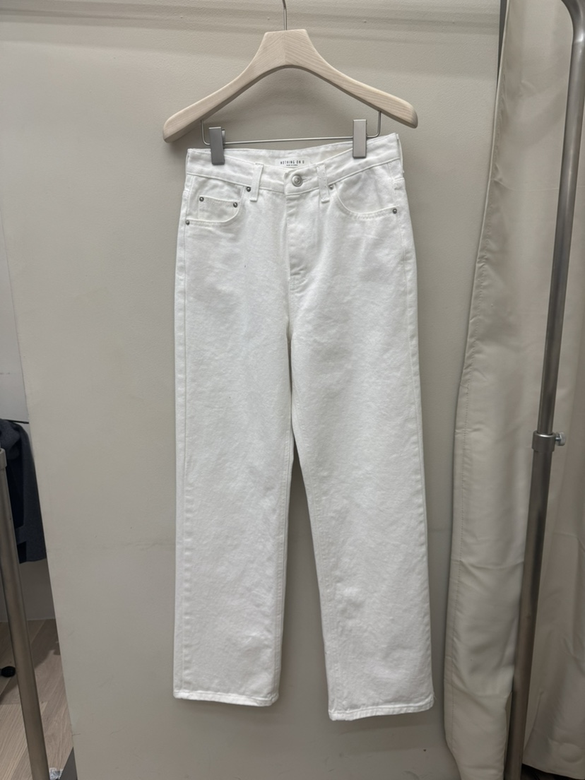 NOTHING韓國直郵女裝新款熱賣休閑26春夏人氣牛仔褲直筒牛仔NOTHING牛仔褲圖色2