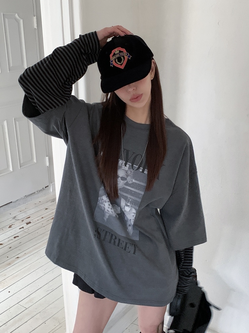 OURWAVE/OUR ROOM韓國直郵實拍女士新款職業26春夏長袖T恤Our Wave/Our Room長袖T恤