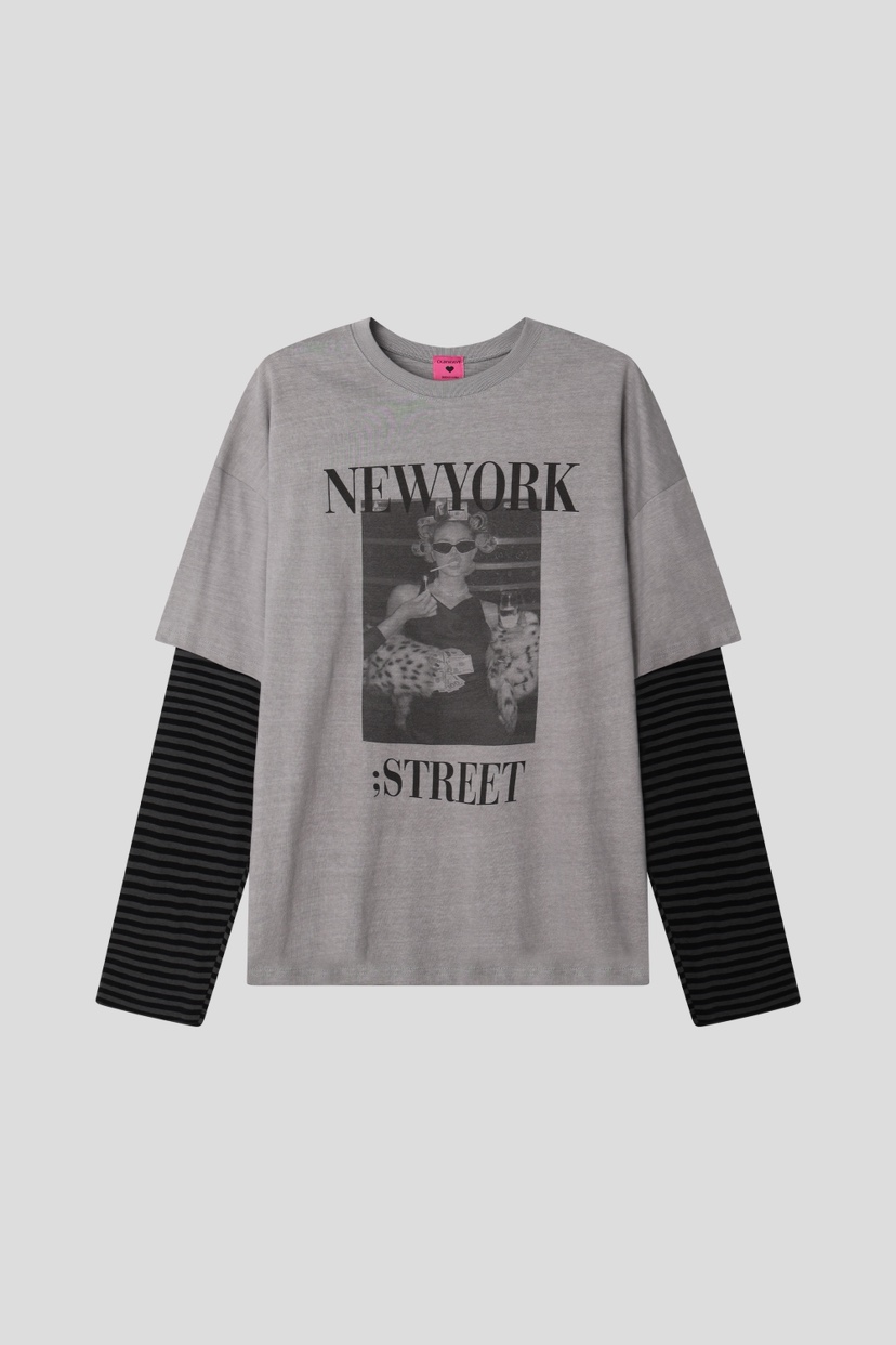 OURWAVE/OUR ROOM韓國直郵實拍女士新款職業26春夏長袖T恤Our Wave/Our Room長袖T恤圖色2