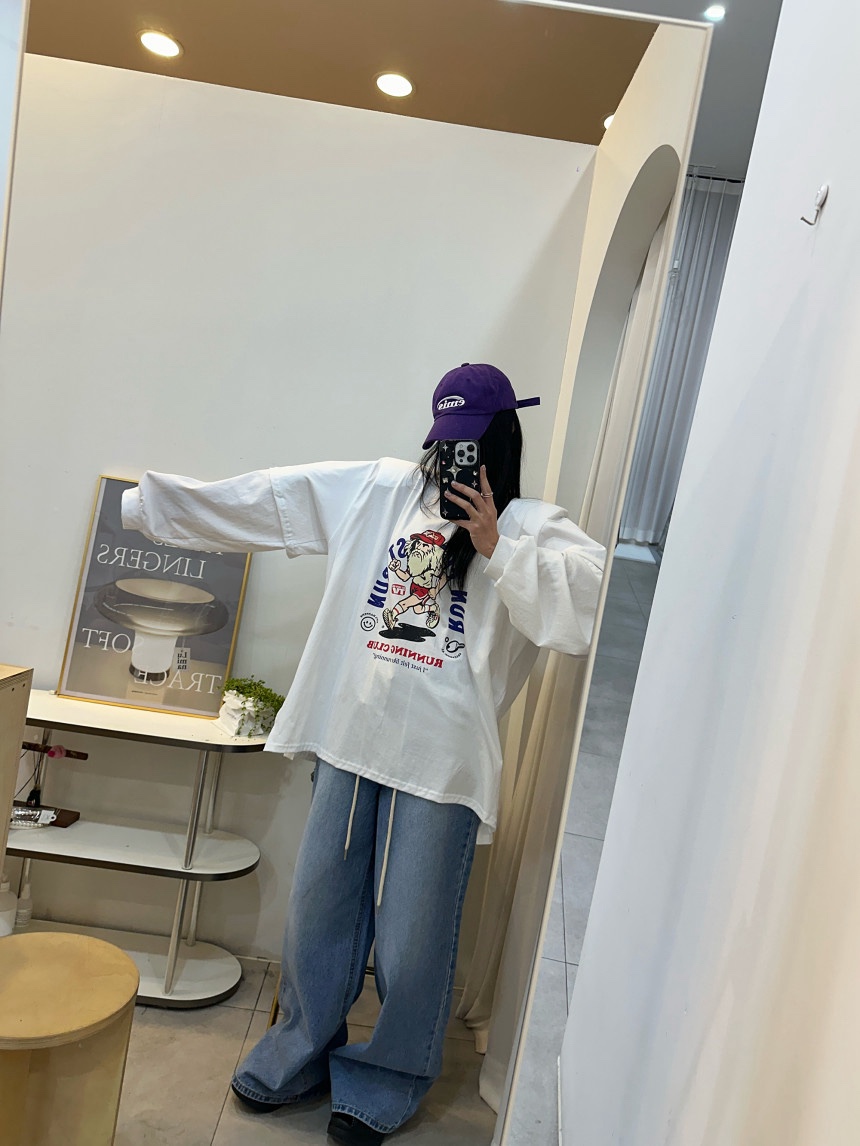 A-CUT東大門實拍女裝新款人氣真品熱賣休閑26春夏長袖T恤A-CUT長袖T恤圖色1