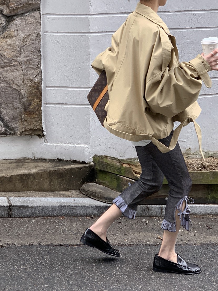 OURWAVE/OUR ROOM韓國代購女裝新款熱賣打底褲鯊魚褲緊身褲系帶Our Wave/Our Room打底褲/鯊魚褲